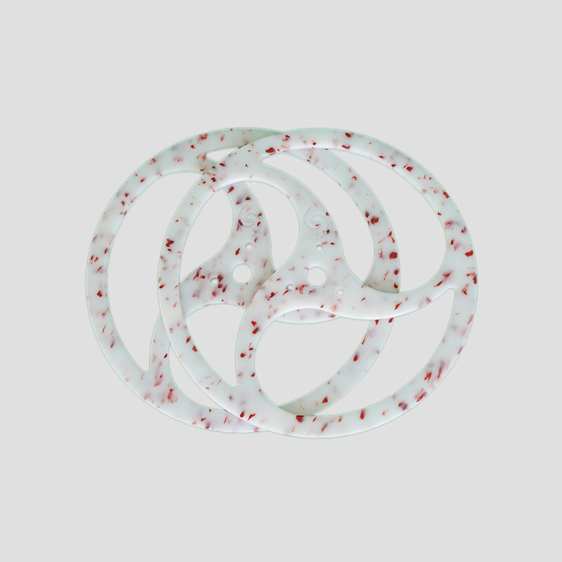 Tri-Ying-heads-Red marble old